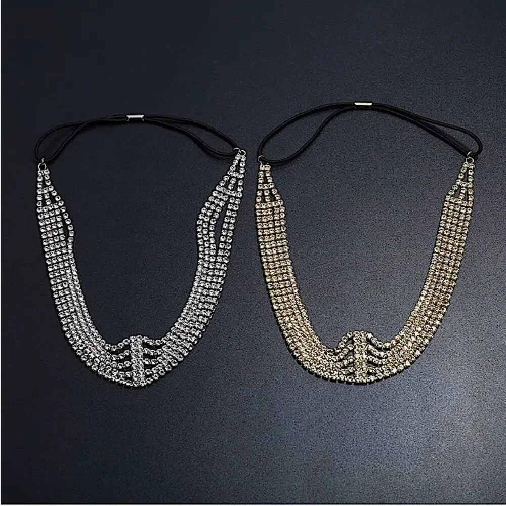 Gold Rhinestone Headband Hair Accessory